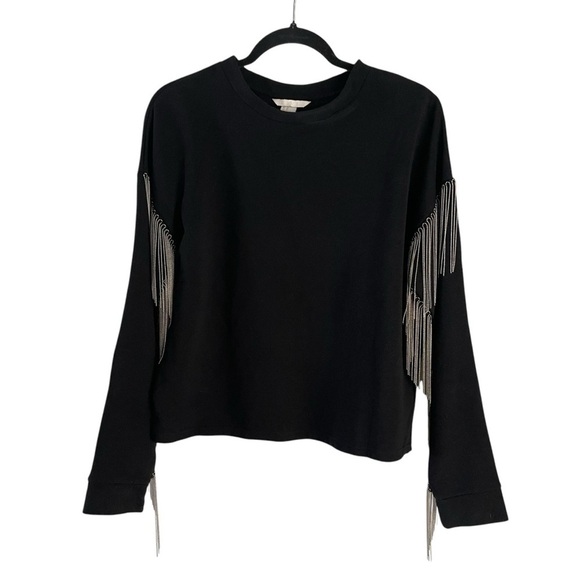 H&M Women Metallic Fringe Sweater Size XS - Picture 2 of 6